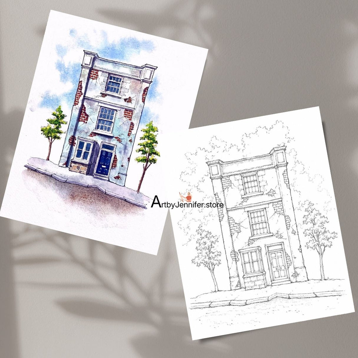 84 Simple Whimsical House Coloring Pages for Watercolor Beginners