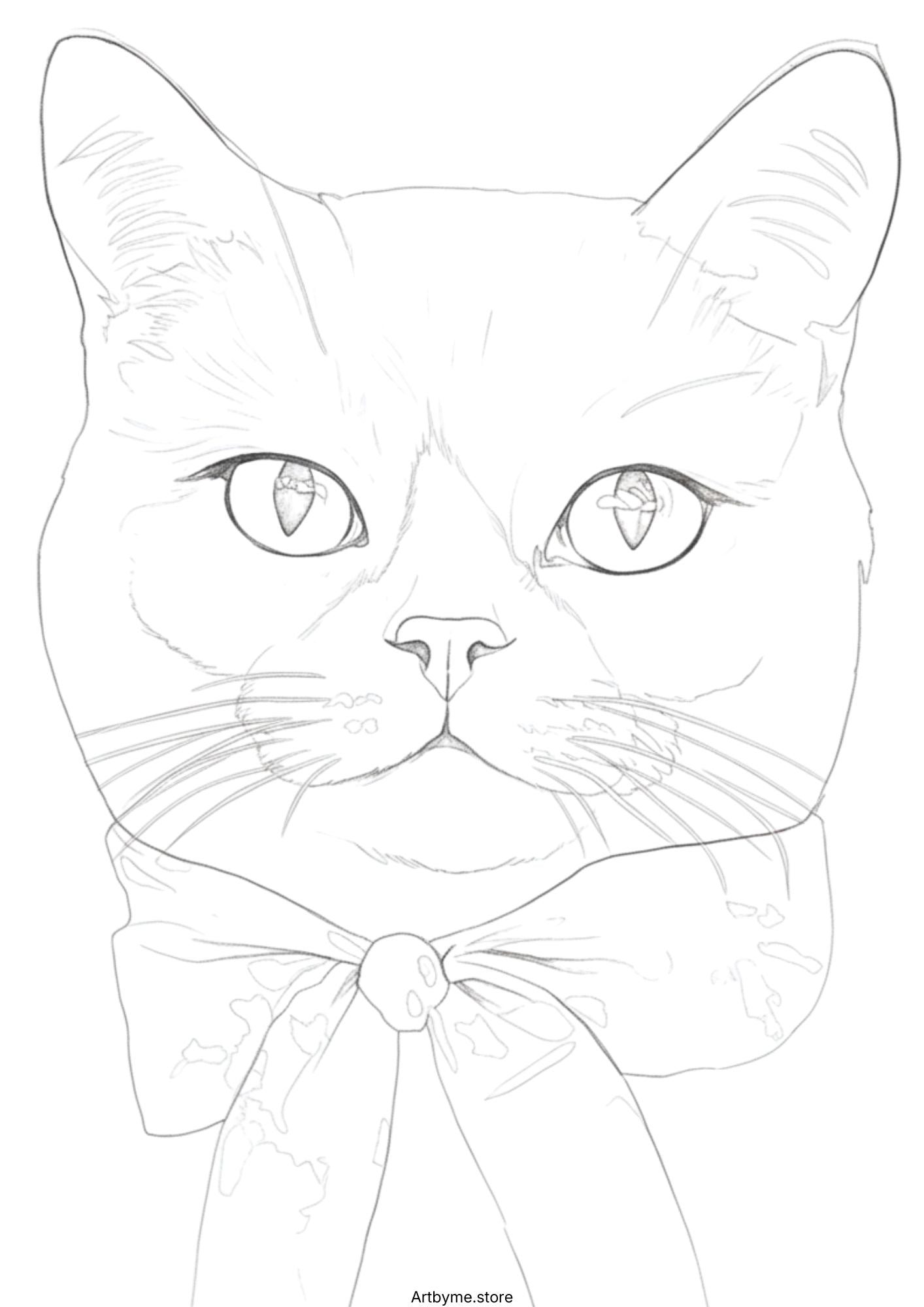 15 pages de coloriage aquarelle de chats mignons