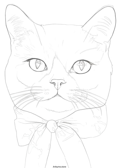 15 pages de coloriage aquarelle de chats mignons