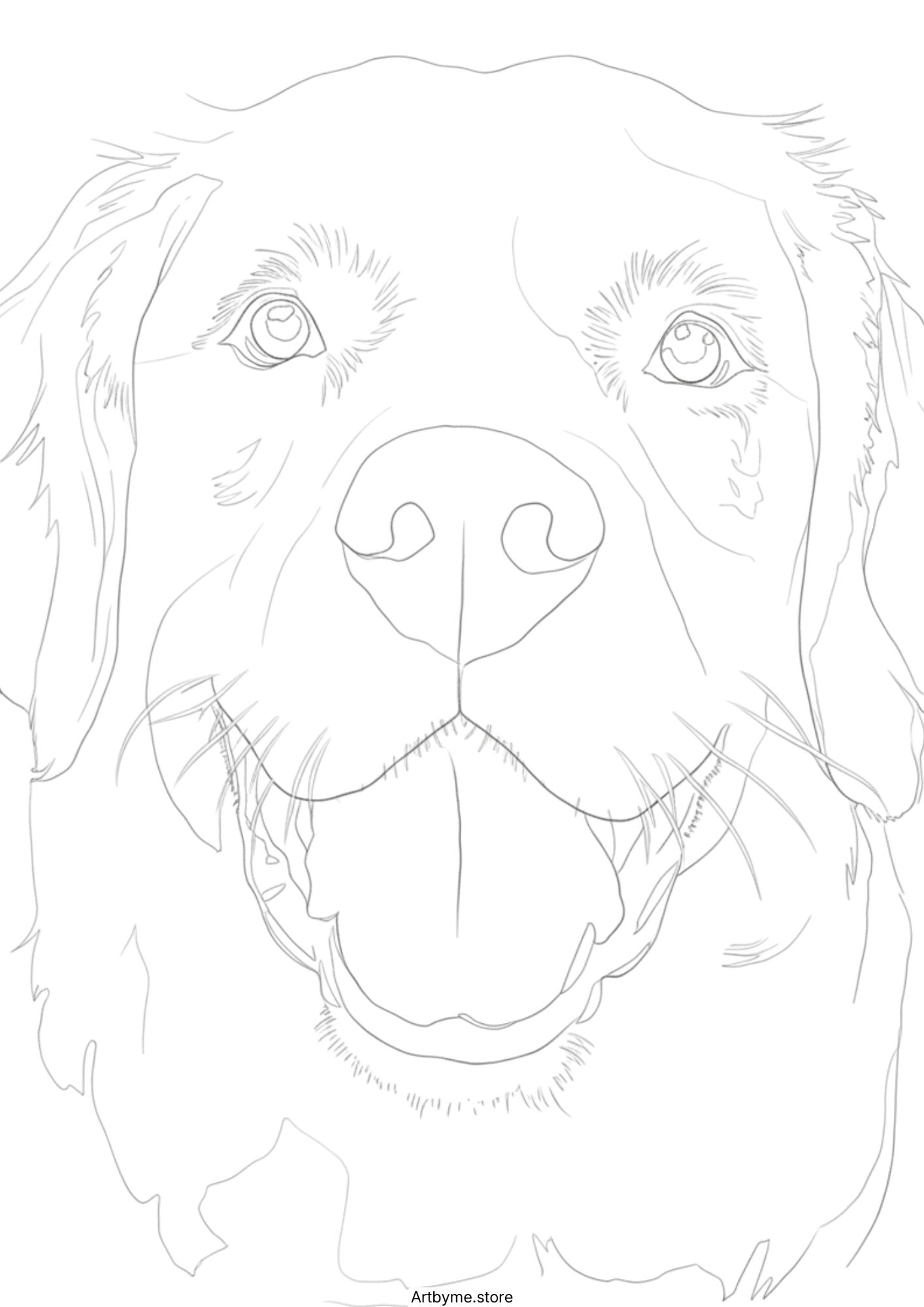 20 coloriages aquarelle de chiens mignons