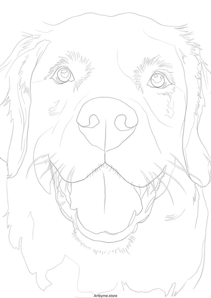 20 coloriages aquarelle de chiens mignons