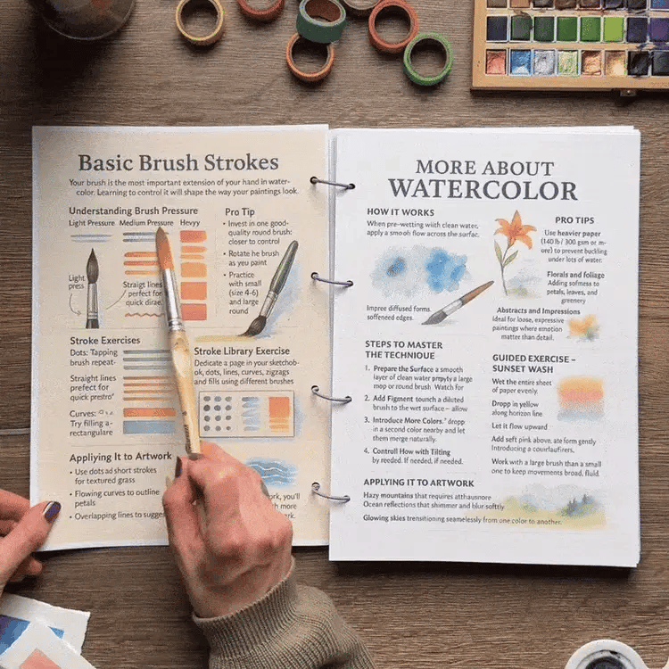 Plus de 1 000 techniques d'aquarelle et guide