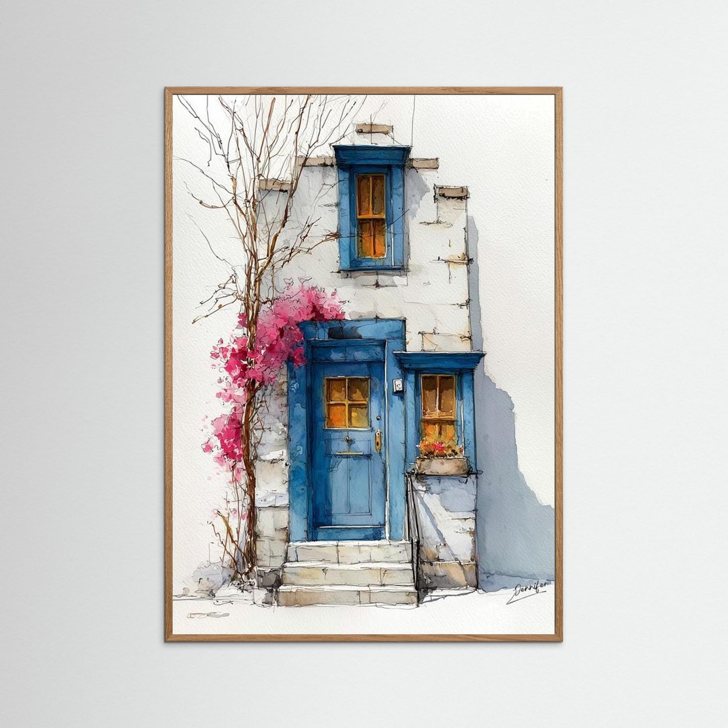 Bougainvillea Charm – Fine Art Watercolor Print