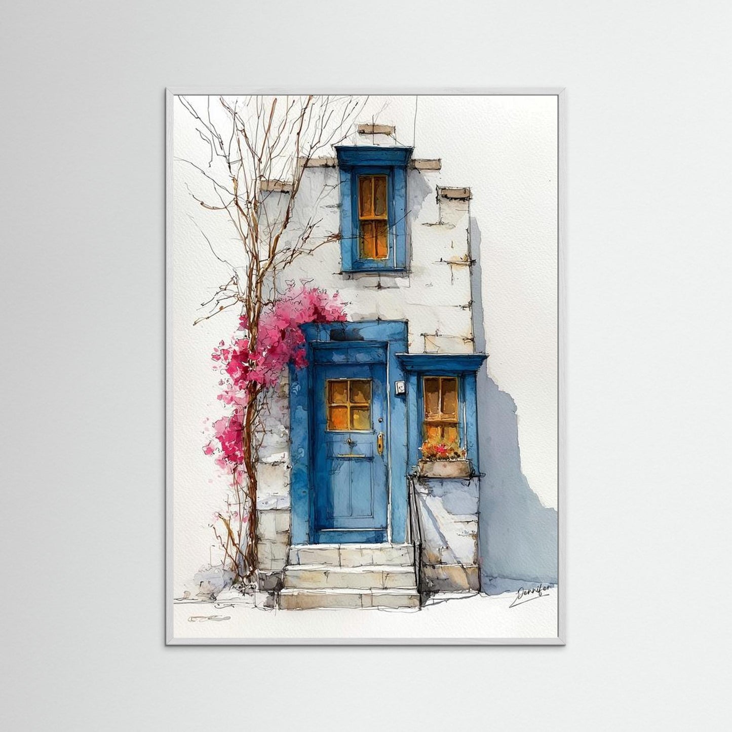 Bougainvillea Charm – Fine Art Watercolor Print